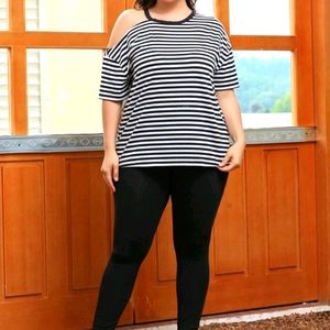 SHEIN Striped Drop Shoulder 2 Piece Set